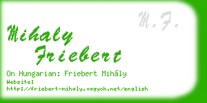 mihaly friebert business card